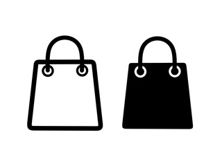 shopping bag icon vector on white background