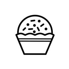 brigadeiro vector icon with simple design
