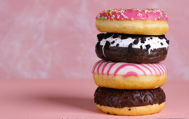 dessert donut with sugar icing
