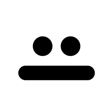 silent face emoji closed mouth icon mute smiley numb symbol vector