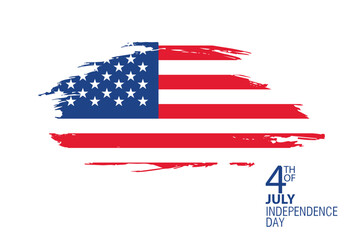 US Independence Day design with Flag