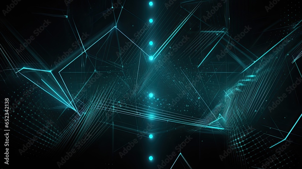 Wall mural  Abstract Technology Background with Lines and Patterns