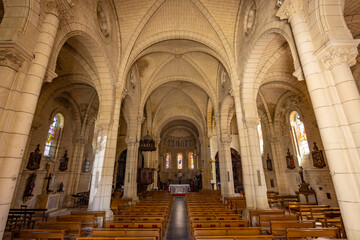 Fototapeta premium Eglise Notre-Dame de Gontaud-de-Nogaret, Gontaud-de-Nogaret, New Aquitaine, France