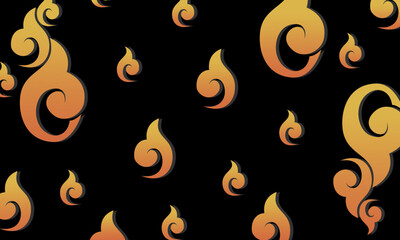 Round fire logo design for background vector illustration