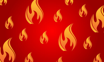Fire in red logo design for background vector illustration