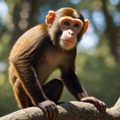 Portrait of añ adorable monkey or Chimpanzee 