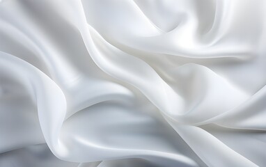 Obraz premium White silk cloth background Generative AI