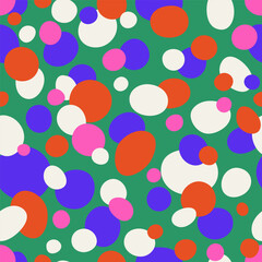 Abstract shapes modern seamless pattern design. Hand drawn vector illustration. Trendy organic seamless pattern for branding, packaging, fabric, textile, wallpaper