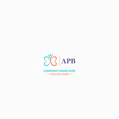 APB letter logo design . APB polygon, circle, triangle, hexagon, flat and simple style with black and white color variation letter logo set in one artboard. APB