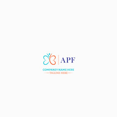 APE letter logo design . APE polygon, circle, triangle, hexagon, flat and simple style with black and white color variation letter logo set in one artboard. APE