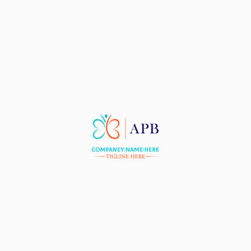 APB letter logo design . APB polygon, circle, triangle, hexagon, flat and simple style with black and white color variation letter logo set in one artboard. APB