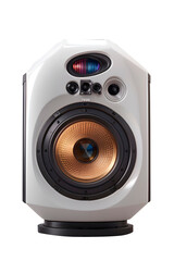 Fototapeta premium Caixa de Som Branca com detalhes laranjas