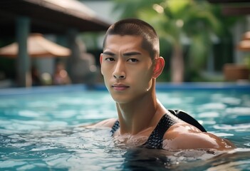 Portrait looking, symmetrical asymmetry