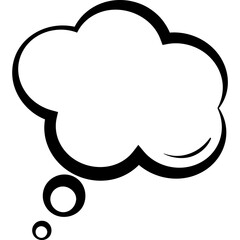Thought icon.Speech bubble icon.Clouds chat sign.Speech comic bubble.Comic icon