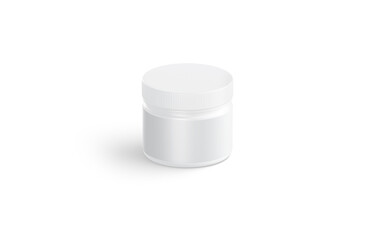 Blank white small nutrition can mockup, side view