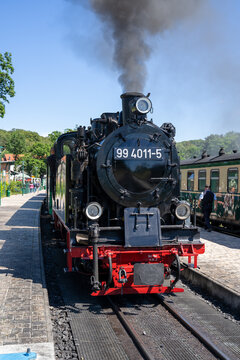 Rasender Roland: Historic Steam Train in R&uuml;gen, Germany