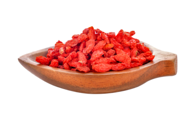 goji berries isolated on white background