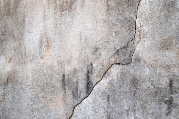 Close-up of Cracked concrete wall texture, Cement background not painted in vintage style for graphic design or retro wallpaper,texture crack in concrete wall