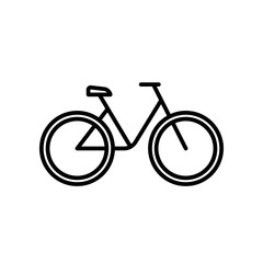 Fototapeta premium bicycle icon. Road Bike journey. Biking sport and travel suitable for holiday, trip, mobile, website, app and more. Line icon style, cycle, Vector illustration. Design