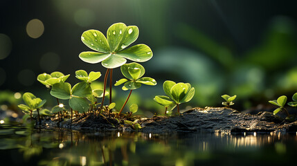 clover in the water