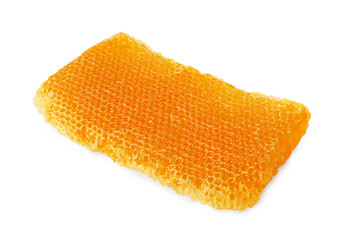 Natural honeycomb with tasty honey isolated on white