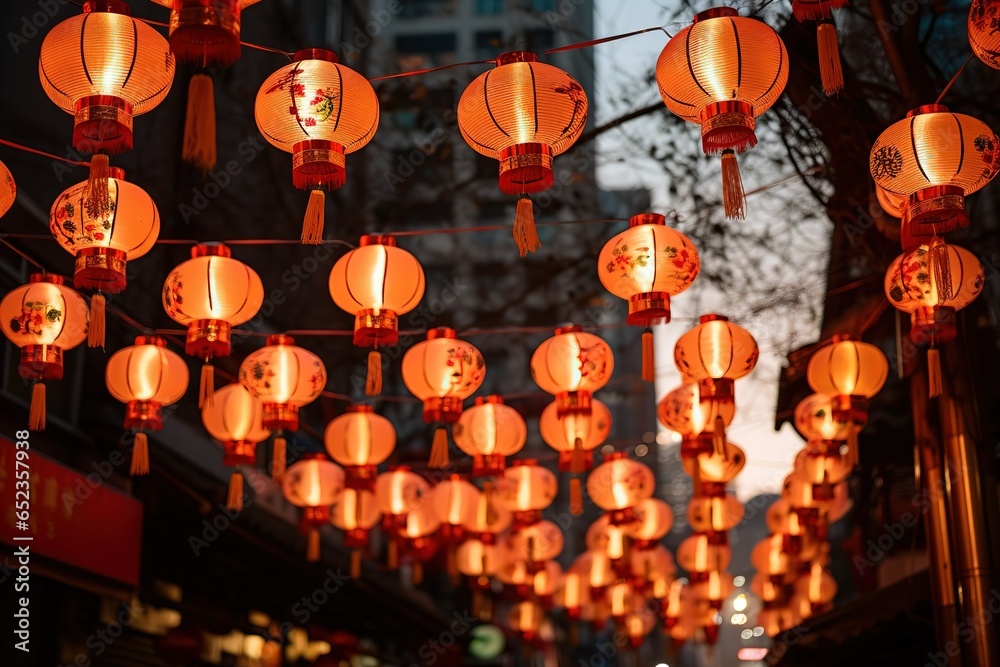 Wall mural Chinese lanterns