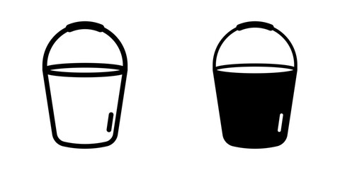 Bucket Icon, for mobile concept and web design. vector illustration © Uswa KDT
