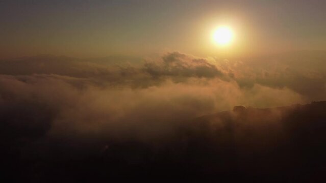 Rolling Clouds at Sunset on Liebre Mountain, Angeles National Forest, California
