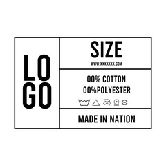  Customizable label for internal and external clothing