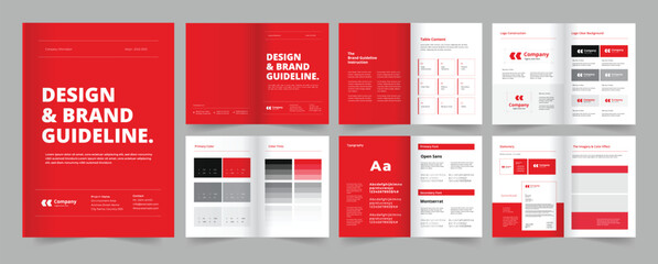 Brand Guideline Template or Brand Guideline Layout or Brand identity Template.