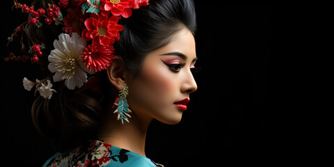 Fototapeta premium portrait of a japanese woman