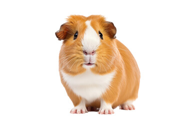 a beautiful Guinea pig on a white background studio shot