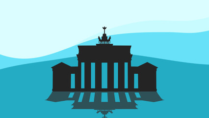 Brandenburg Gate flat illustration