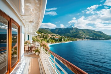 Luxury cruise vacation idyllic journey - obrazy, fototapety, plakaty