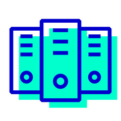 ネットワーク、インターネットを表す2色スタイルのアイコン