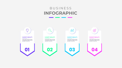 Vector Infographic design with icons and 4 options or steps. Infographics for business concept.