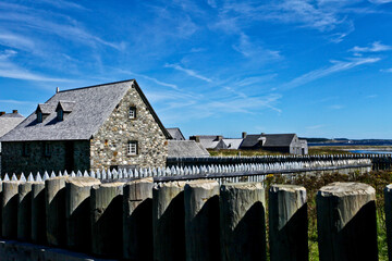 Houses and wooden Wall at Louisbourg