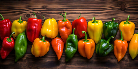 Bell Pepper Yellow Red Green , Fresh Bell Peppers in Three Colors