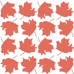 fall autumn leaves seamless pattern