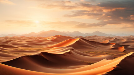 beautiful dune in golden light
