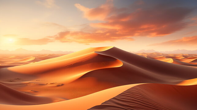 beautiful dune in golden light © duyina1990