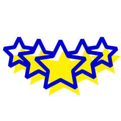 ロイヤリティ、星を表す2色スタイルのアイコン