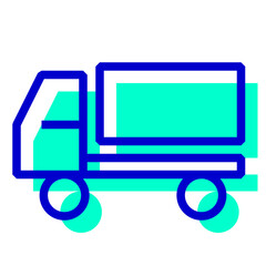 eコマース、配達を表す2色スタイルのアイコン