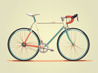 illustration of a retro road bicycle 