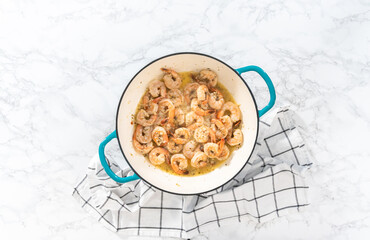 Garlic Shrimp Pasta with Spinach