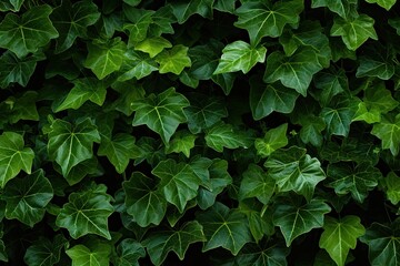 Nature embrace. Lush green garden with ivy covered wall. Botanical beauty. Fresh greenery and leaf patterns in garden. Summer serenity. Vibrant leaves clings to wall