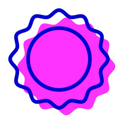 一日、太陽を表す2色スタイルのアイコン