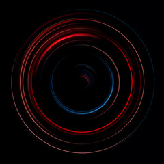 Circular Light trails multicolored, motion blur effect