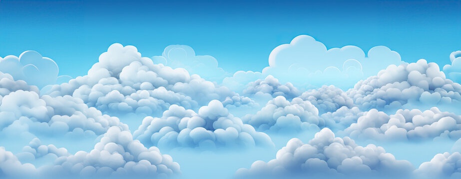 Birth of Ideas, A Creative Clouds and Sky Illustration as a Symbol of Artistic Inspiration.  Wallpaper, Poster Ideas. 