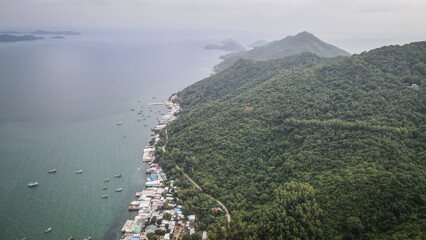 Fototapeta na wymiar The aerial view of Nam Du Island in Southern Vietnam